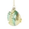 Kersthanger maanvis - multikleur - 8x7x3.5 cm